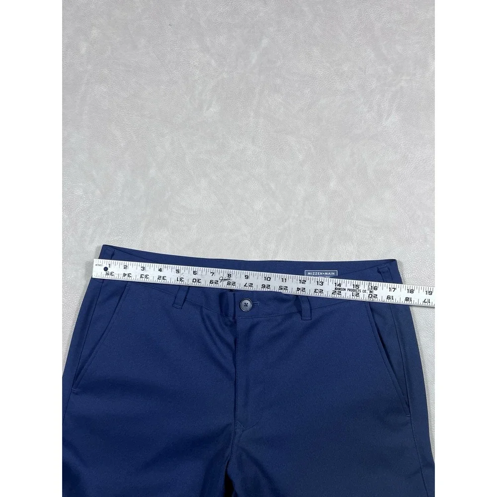 Mizzen + Main Baron Chino Men's 34x30 Trim Fit Performance Chino Pants Navy Golf